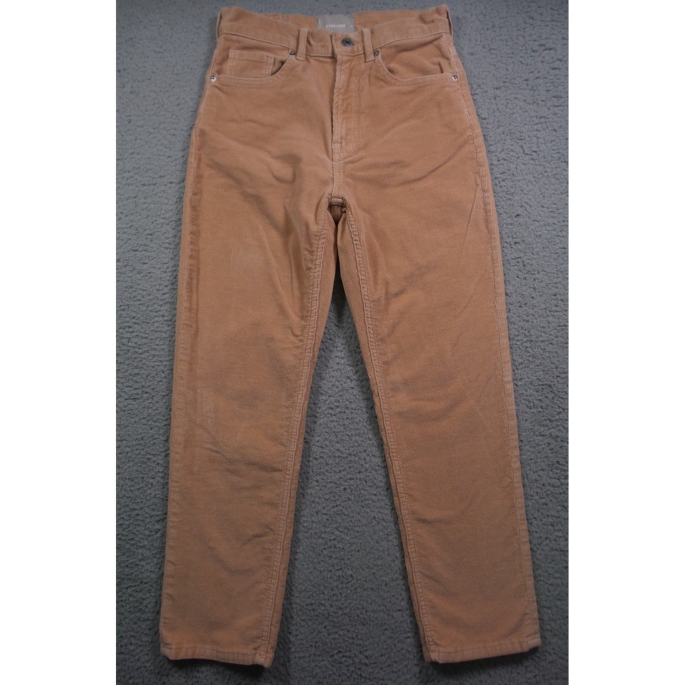 Everlane Pants Womens Size 26 Brown Baby Corduroy Cheeky Crop‎ Stretch High Rise
